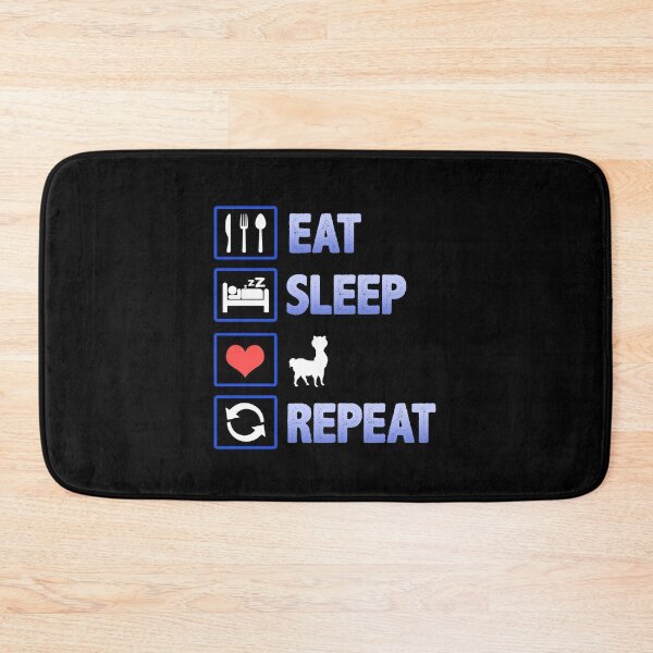 Artikelvorschau, Eat sleep love alpaka repeat Lama Anden Geschenk entworfen und verkauft von redshirtz.