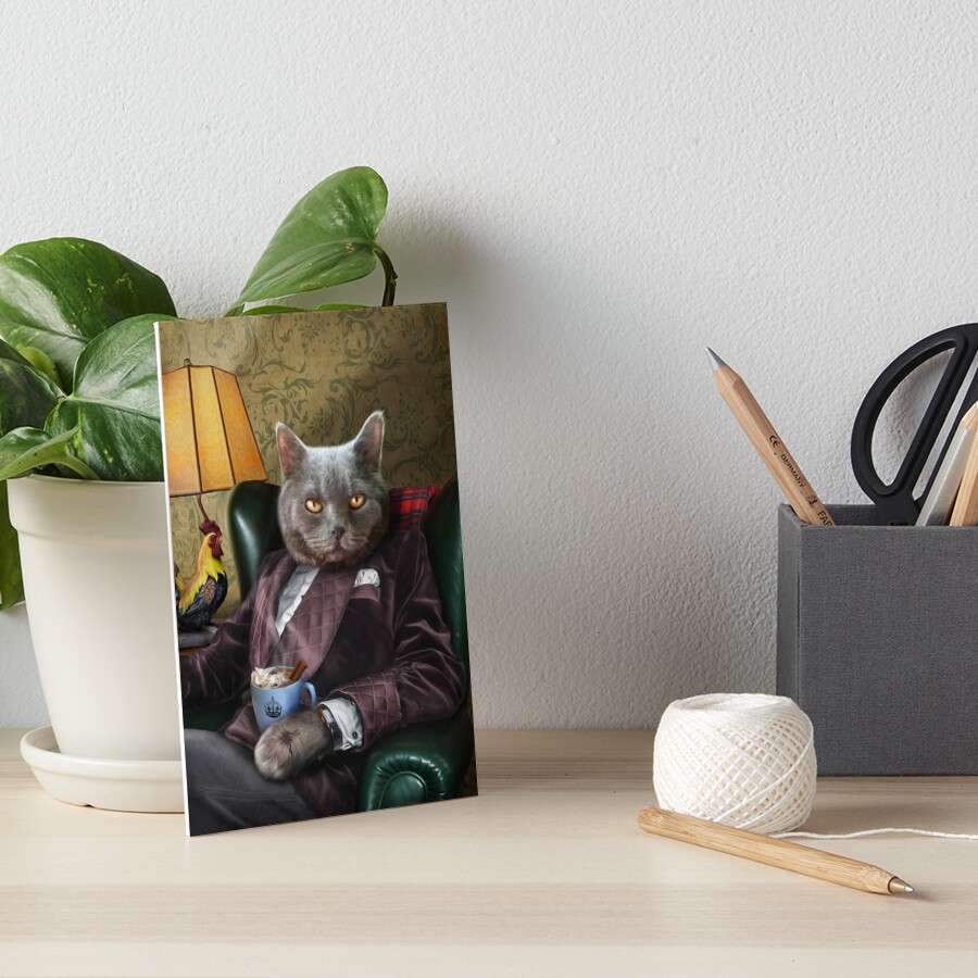 Persian Cat portrait - Finlay Art Board Print