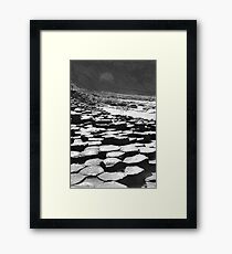 Giants Causeway in B&W Framed Print