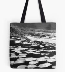 Giants Causeway in B&W Tote Bag