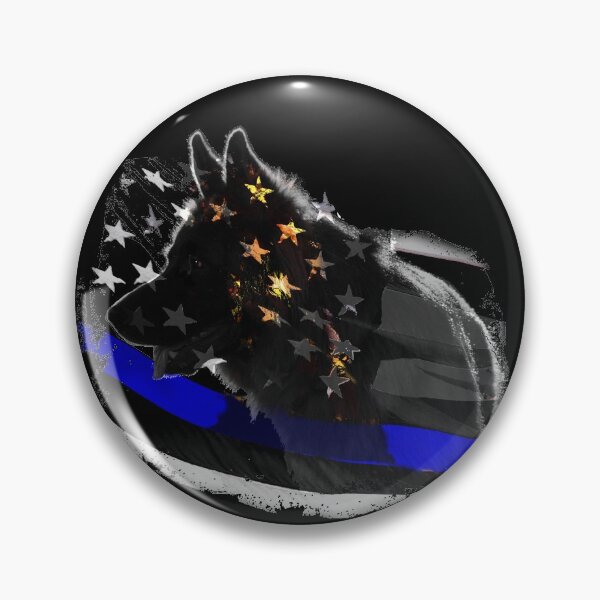 Item preview, Thin Blue Line American Flag  K9 German Shepherd designed and sold by RiffXS.