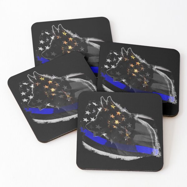 Item preview, Thin Blue Line American Flag  K9 German Shepherd designed and sold by RiffXS.