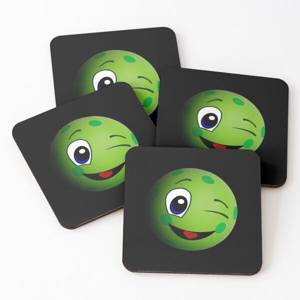Item preview, Green Pickleball Winking Emoticon designed and sold by RiffXS.