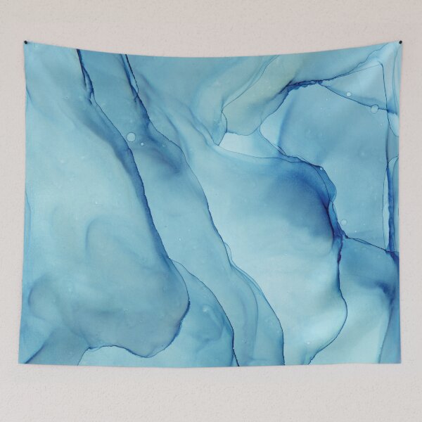 Item preview, Blue Ink Painting Abstract Ink designed and sold by Olga Shvartsur.