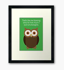 Community: "Analogies" Framed Print