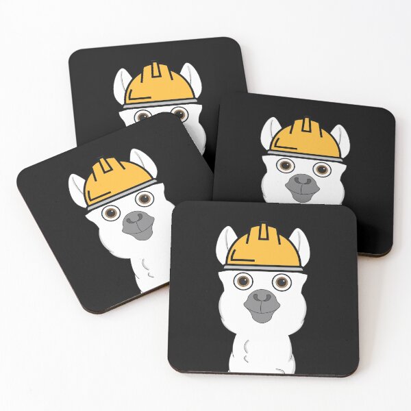 Item preview, Alpaca with hard hat animal andes cute cartoon gift designed and sold by redshirtz.