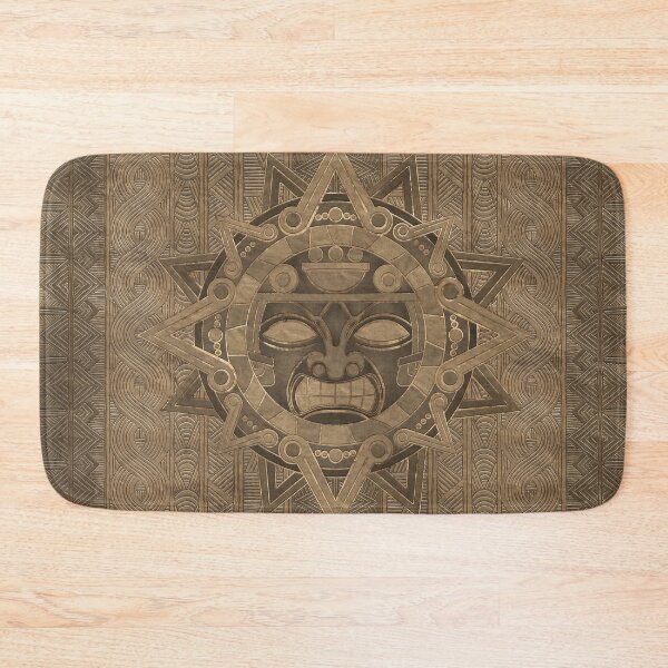 Item preview, Aztec Sun God - Golden designed and sold by k9printart.