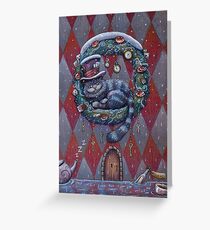 Alice Cheshire Cat Christmas Greeting Card