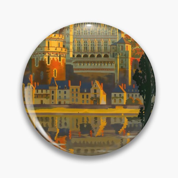 Item preview, Chateau d Amboise vintage travel poster designed and sold by stickart-marek.