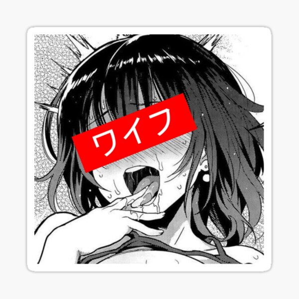 Manga Ahegao Girl Sticker
