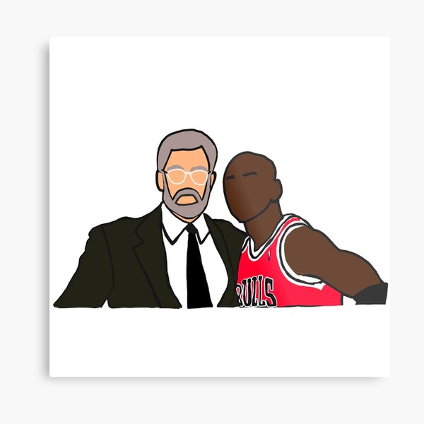 Michael Jordan et Phil Jackson Impression métallique