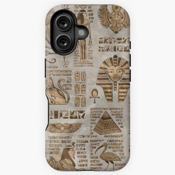 Item preview, Egyptian hieroglyphs and deities -Vintage Gold designed and sold by Nartissima.