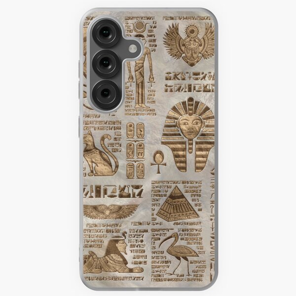 Item preview, Egyptian hieroglyphs and deities -Vintage Gold designed and sold by Nartissima.