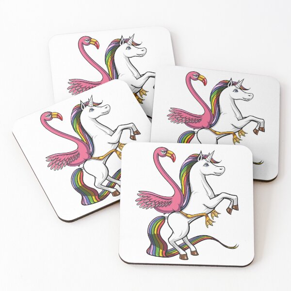 Item preview, Flamingo Bird Riding Unicorn designed and sold by underheaven.