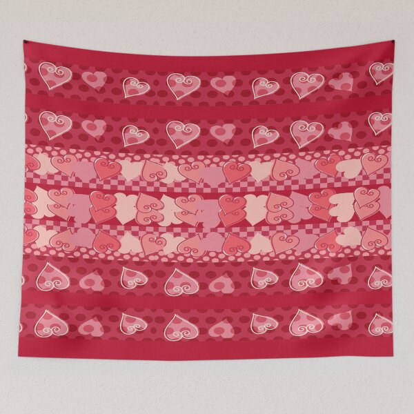 Item preview, Decorative heart pattern in red tones designed and sold by harietteh.