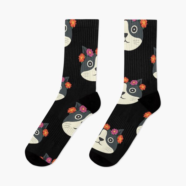 Item preview, Cat with flowers kitty pet cute animals gift designed and sold by redshirtz.