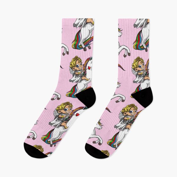 Item preview, Cupid Riding Unicorn Valentines designed and sold by underheaven.