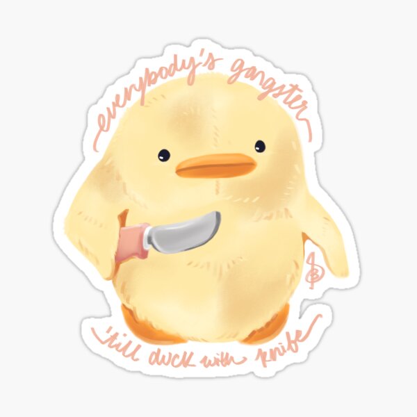 chicken with knife meme plush