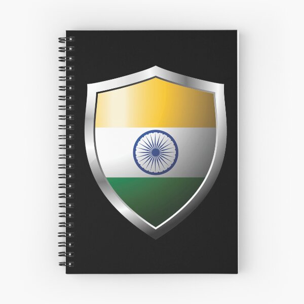 Item preview, Strong India Flag Shield Country designed and sold by HelloFromAja.