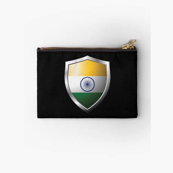 Item preview, Strong India Flag Shield Country designed and sold by HelloFromAja.