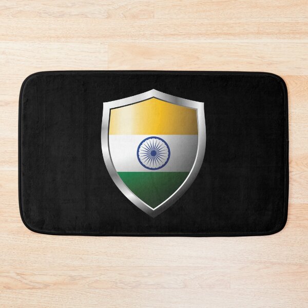 Item preview, Strong India Flag Shield Country designed and sold by HelloFromAja.
