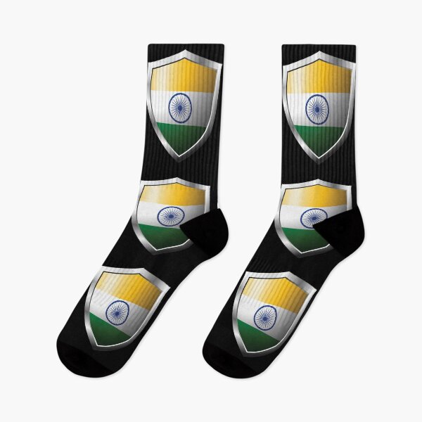 Item preview, Strong India Flag Shield Country designed and sold by HelloFromAja.