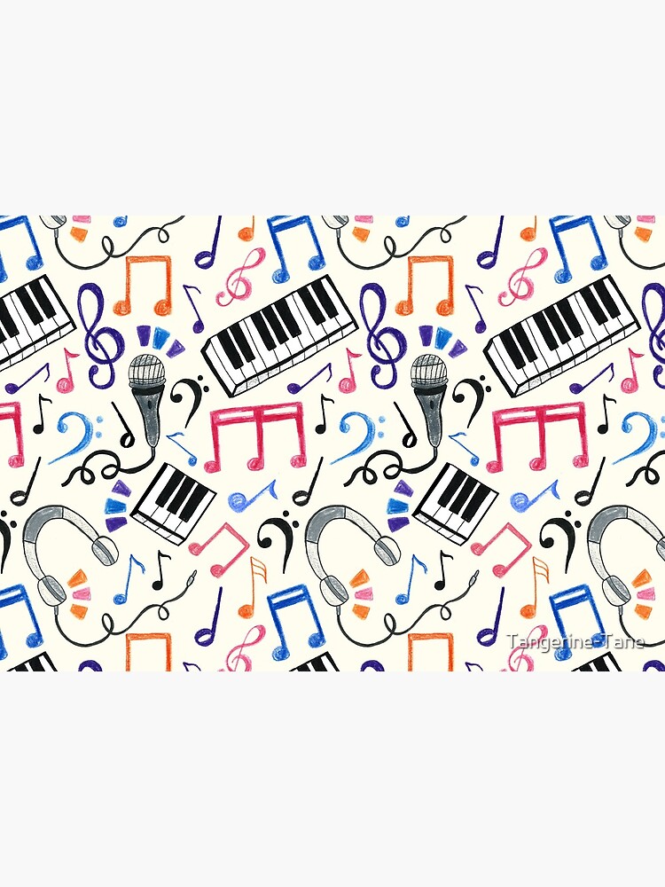 "Good Beats Music Notes & Symbols" Mask by Redbubble