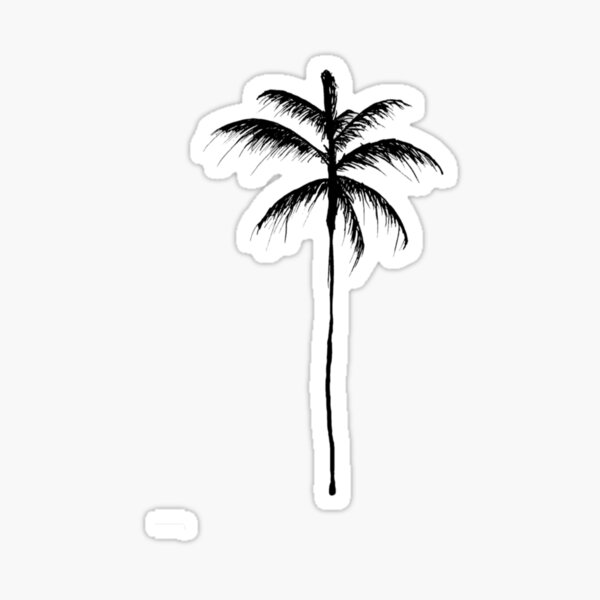 Orange Stripe Palm Tree Sticker – 19th Street Apparel