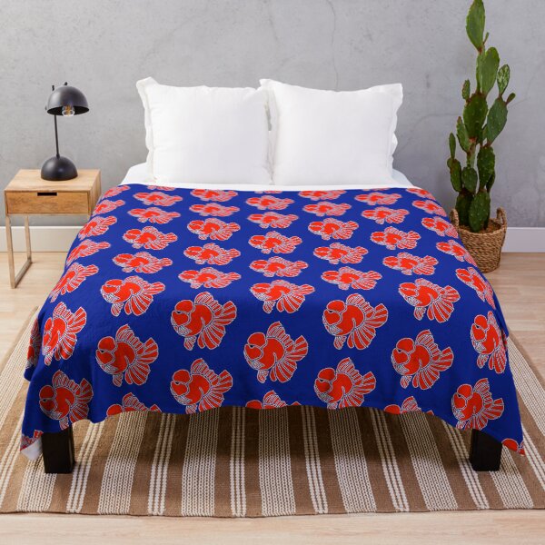 Aperçu de l'œuvre Oranda Full Red Goldfish Logo sur fond noir 0402B créée et vendue par Nosnah.