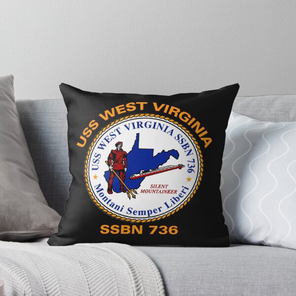 Item preview, USS West Virginia (SSBN-736) Crest for Dark Colors designed and sold by Nikki SpaceStuffPlus.