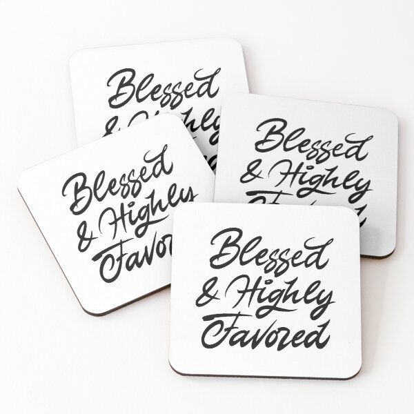Item preview, Blessed and highly favored designed and sold by Zagach Letters.