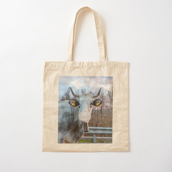 Item preview, Italian Cow with a N95 Mask Ready for Social Distancing designed and sold by Jon Shore.