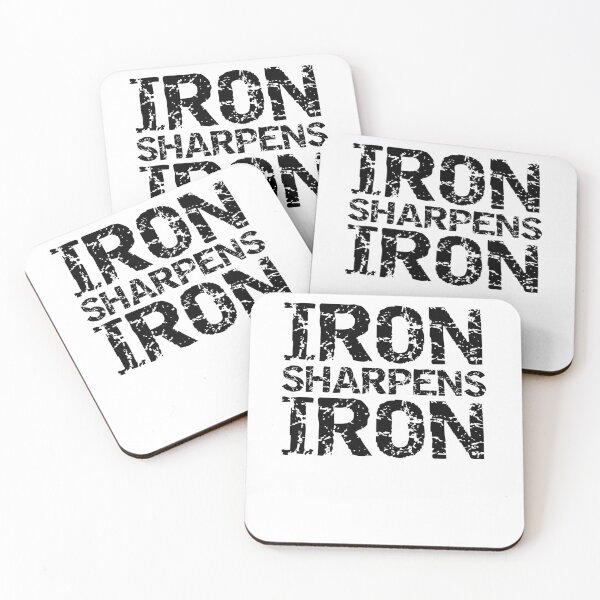 Item preview, Iron Sharpens Iron Distressed Christian Quote designed and sold by TNDesignStudio.