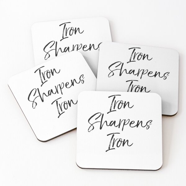 Item preview, Iron Sharpens Iron Christian Quote designed and sold by TNDesignStudio.