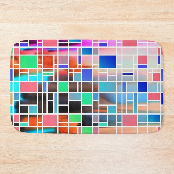 Item preview, Abstract Multicolour Modern Art Grid Pattern designed and sold by MarkUK97.