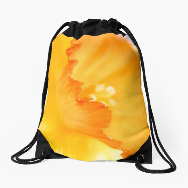 Spring Daffodil Yellow Drawstring Bag