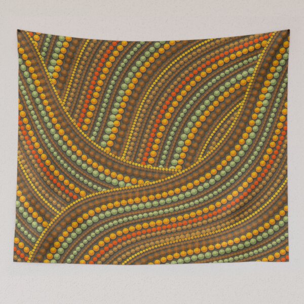 Item preview, Dot Art Aboriginal Art Waves Earth designed and sold by Nartissima.