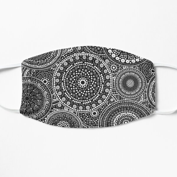 Dot Art Circles Grayscale Flat Mask