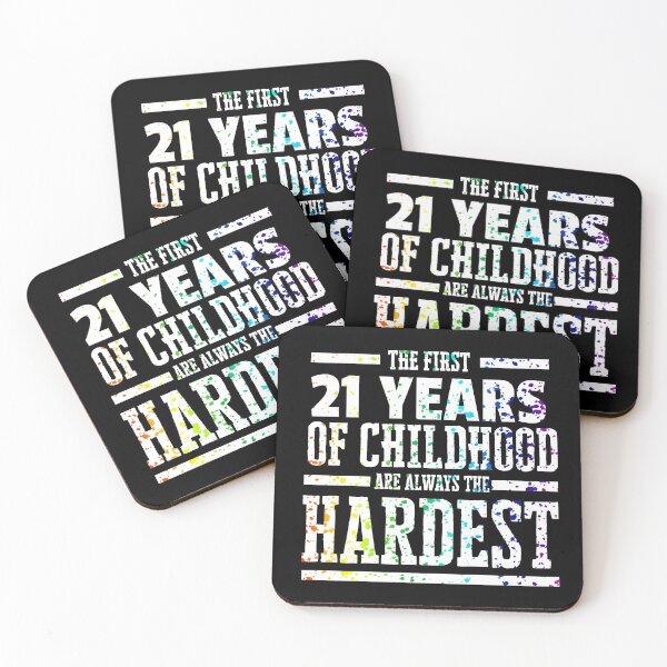 Item preview, Rainbow Splat First 21 Years of Childhood Always the Hardest   Funny Birthday Gift Idea designed and sold by Orange Pieces.