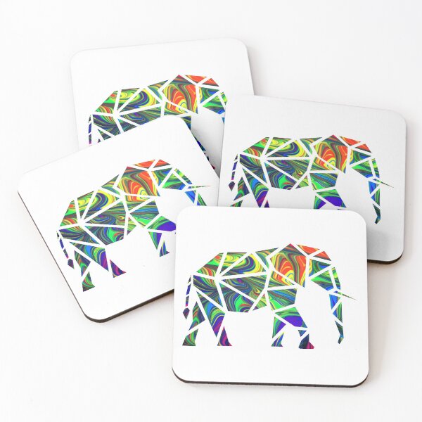 Item preview, Colourful Geometric Elephant designed and sold by WildGeometric.
