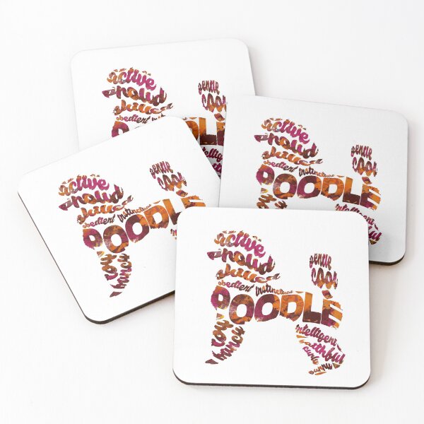 Item preview, Poodle Typographic Watercolor Painting designed and sold by A Deniz Akerman.