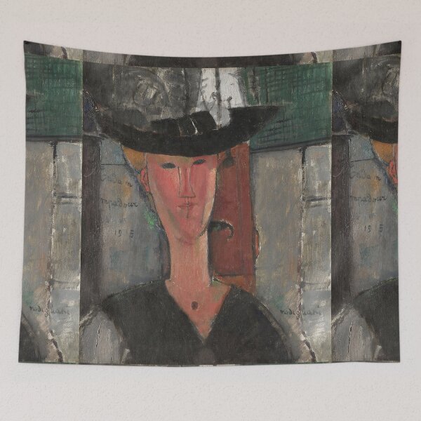 Item preview, Vintage Portrait painting by  Amedeo Modigliani (Italian, Livorno 1884–1920 Paris) designed and sold by Vintage Designs +.