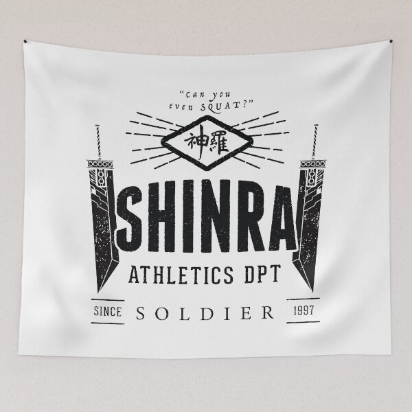 Item preview, SHINRA Athletics - Soldier. Final Fantasy 7 VII Fitness Gym Design (black) designed and sold by Be More Shonen |  Chris Minney.