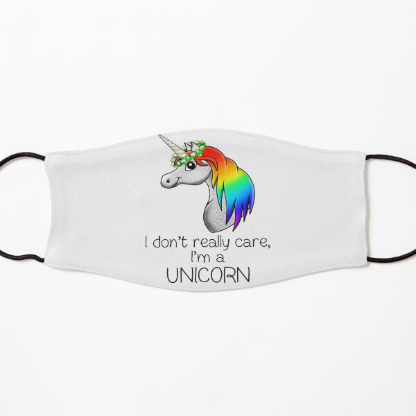 Pride humor Statement - I Dont Really Care, Im a Unicorn Kids Mask