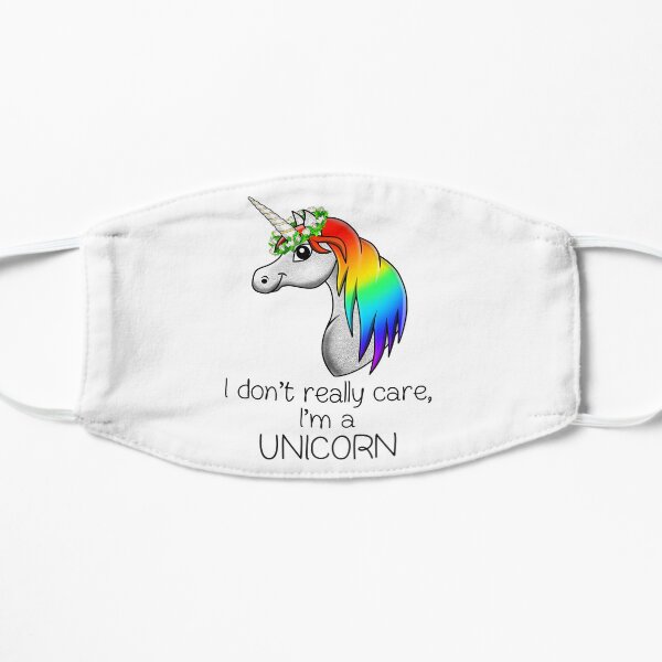 Pride humor Statement - I Dont Really Care, Im a Unicorn Small Mask