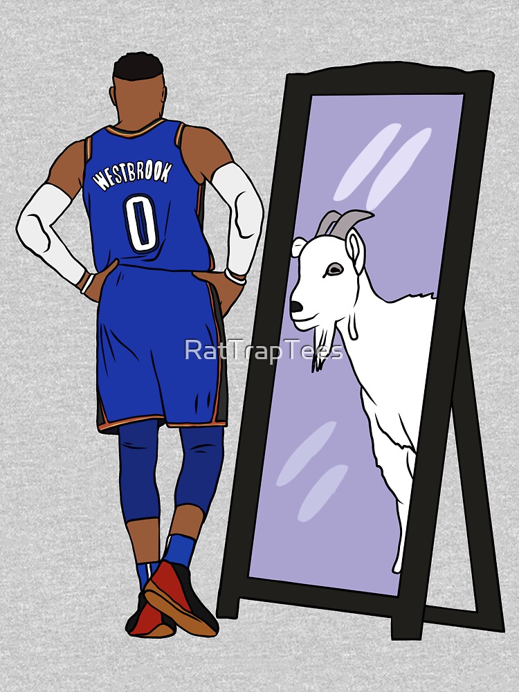Russell Westbrook Mirror GOAT (Thunder) by RatTrapTees