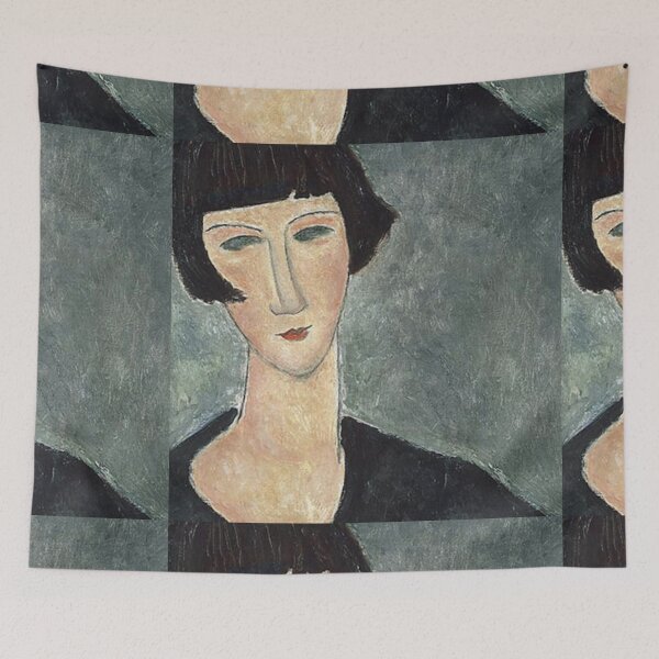 Item preview, Vintage Portrait painting by  Amedeo Modigliani (Italian, Livorno 1884–1920 Paris) designed and sold by Vintage Designs +.