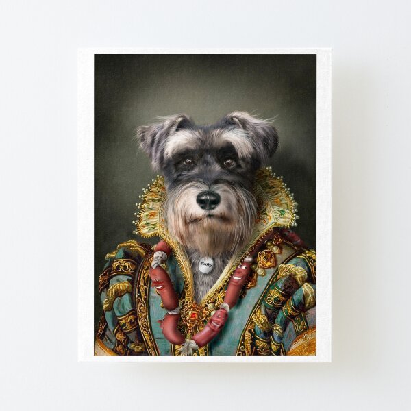 Schnauzer Portrait - Bailey Canvas Mounted Print