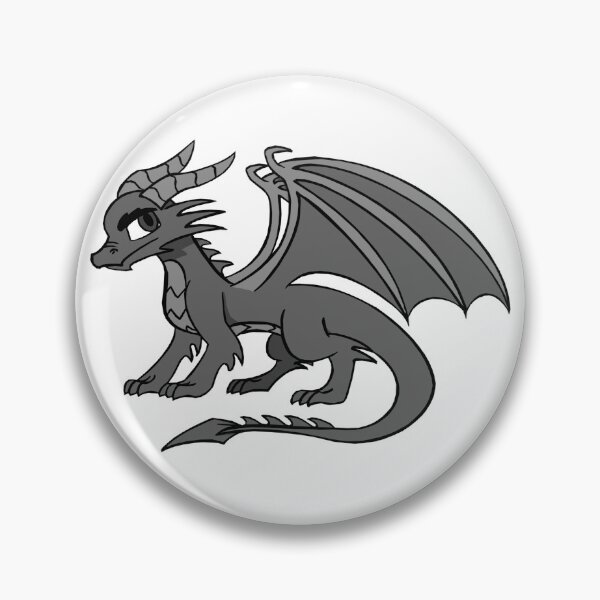 Item preview, Black and white Fire Dragon - Yol Dovah designed and sold by DragonWorks Art Prints.