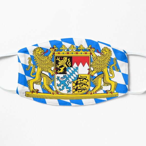 Bayern Wappen und Flagge Flache Maske